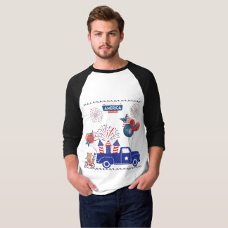 Freedom Firework Dreams white black T-Shirt