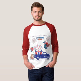 Freedom Firework Dreams white red T-Shirt