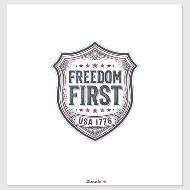 Freedom First Patriotic Shield Vintage Shirt_1 (Sheet)