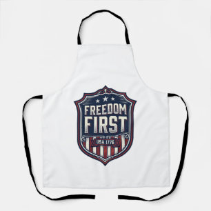 Freedom First USA 1776 Patriotic Shield T-Shirt De Apron