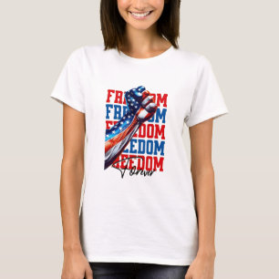 Freedom Fist USA Flag Power Display T-Shirt