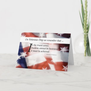 Freedom Flag on Veterans  Day Card