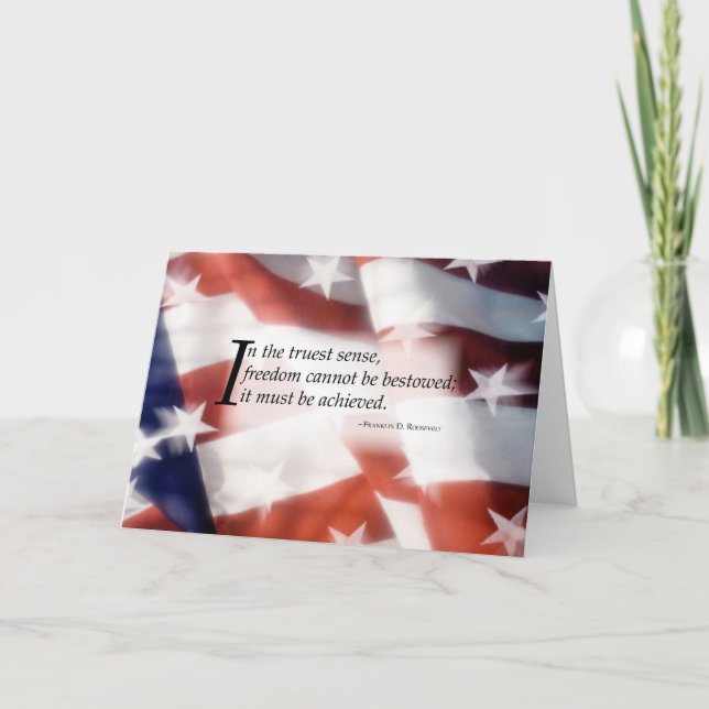 Freedom Flag Thank You Card (Front)