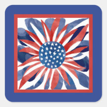 🌼 Freedom Flower Paper Plat 9" Square Paper Plate