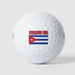 Freedom For Cuba Cuban Flag Golf Balls
