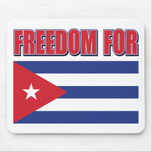 Freedom For Cuba Cuban Flag Mouse Pad