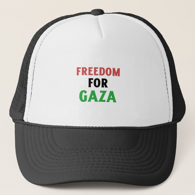 Freedom For Gaza Gaza Genocide  Trucker Hat (Front)