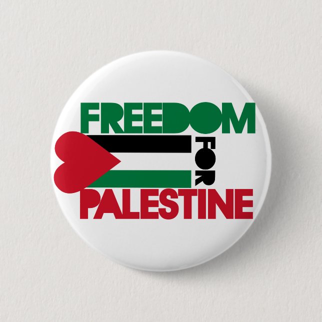 Freedom for Palestine 6 Cm Round Badge (Front)