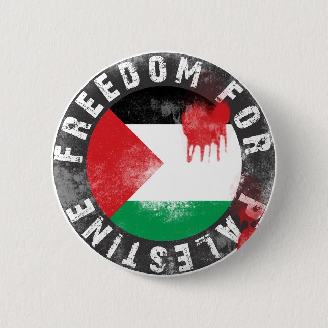 Freedom for Palestine 6 Cm Round Badge (Front)