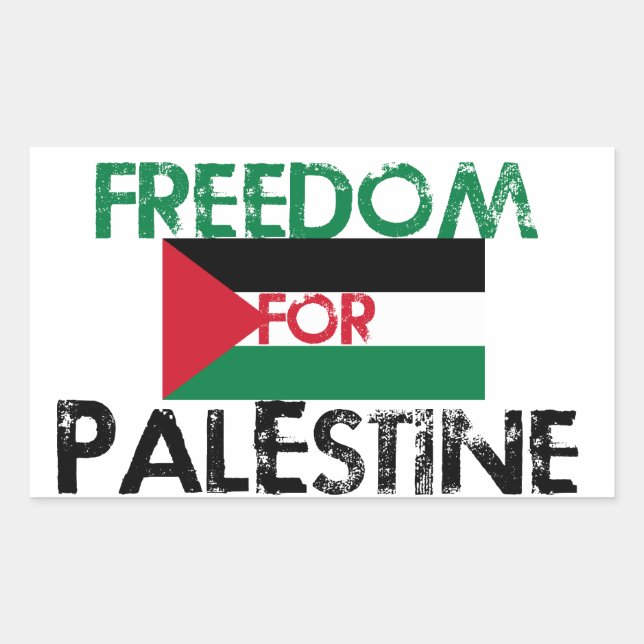 Freedom for Palestine Rectangular Sticker (Front)