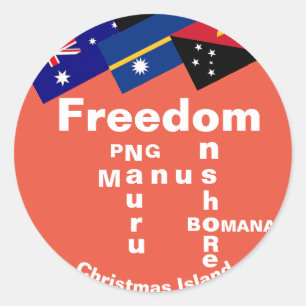 Freedom for Refugees - PNG Manus Nauru Onshore Classic Round Sticker