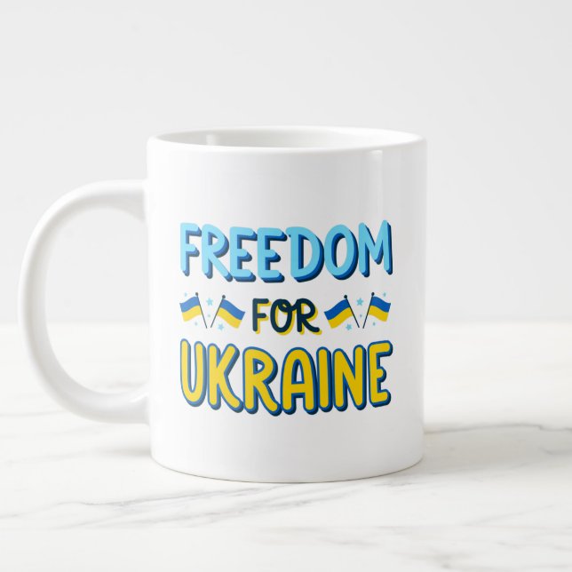 Freedom for Ukraine Speciality Jumbo Mug (Left)