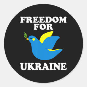 Freedom For Ukraine Support Ukrainian Classic Round Sticker