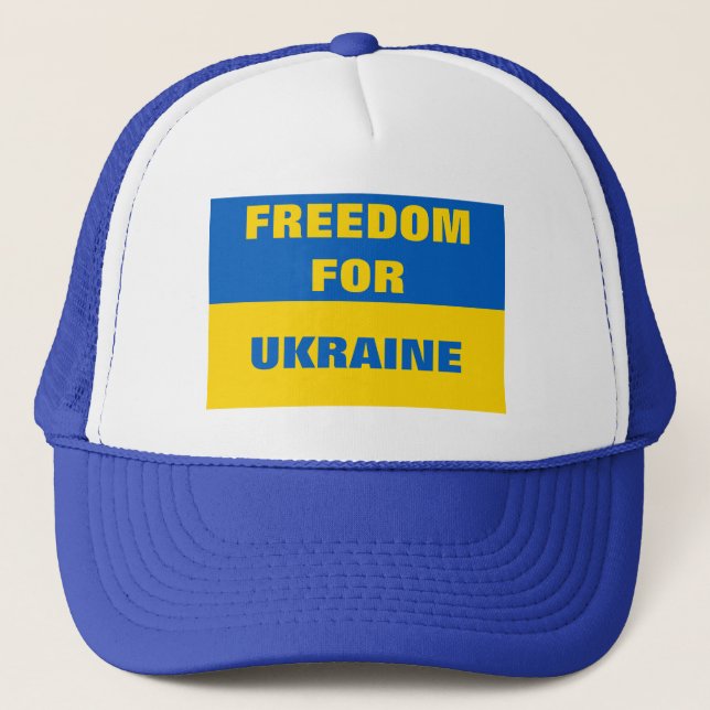 FREEDOM FOR UKRAINE TRUCKER HAT (Front)