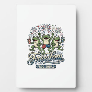 Freedom Frog Squad Vintage Patriotic Shirt Design_ Plaque