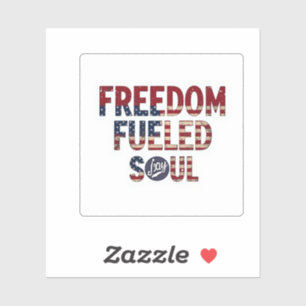Freedom Fuelled My Soul Sticker – Retro Bold Text