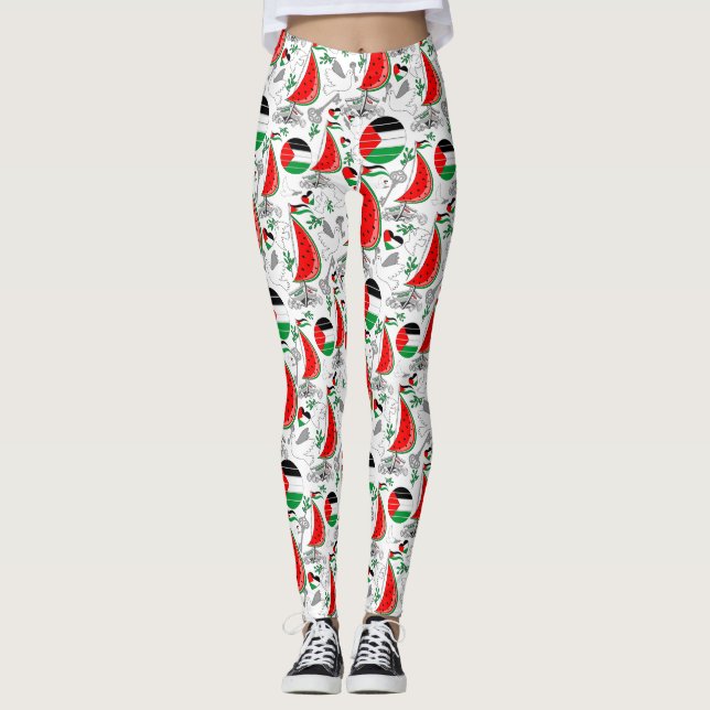 Freedom Global Sumud Flotilla Boats to Gaza Leggings (Front)