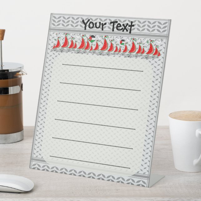 Freedom Global Sumud Flotilla Boats to Gaza Pedestal Sign (In SItu)