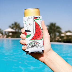 Freedom Global Sumud Flotilla Boats to Gaza Seltzer Can Cooler