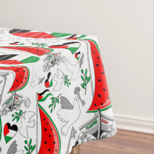 Freedom Global Sumud Flotilla Boats to Gaza Tablecloth