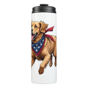 Freedom Golden Retriever Vintage Engraving Shirt 4 Thermal Tumbler