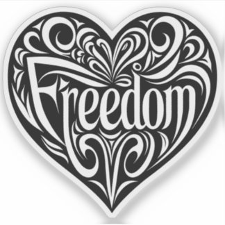 Freedom Heart vinyl sticker