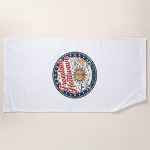 Freedom Heatwave Patriotic Patriotic Weather Summe Beach Towel