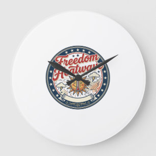 Freedom Heatwave Patriotic Patriotic Weather Summe Large Clock