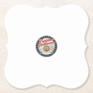 Freedom Heatwave Patriotic Patriotic Weather Summe Paper Coaster