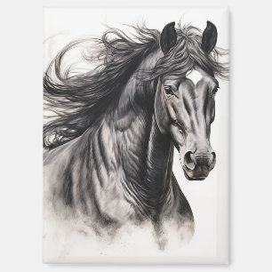 Freedom in Motion: Black Horse Magnet