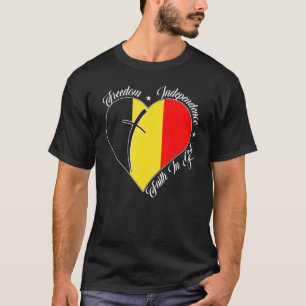 Freedom Independence Faith In God Christian Belgi T-Shirt