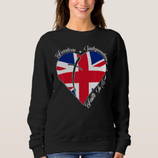 Freedom Independence Faith In God Christian Engla Sweatshirt