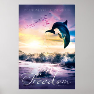 FREEDOM - Inspirational Christian Art Poster