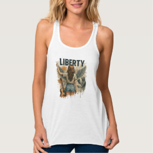 Freedom-Inspired Girls' T-Shirt Singlet