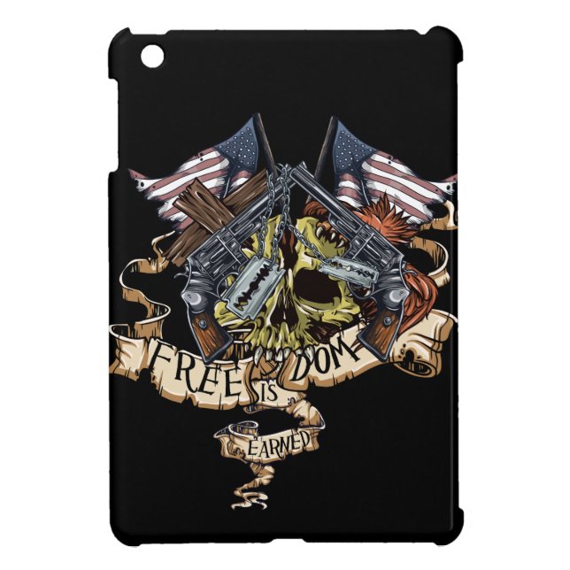 Freedom is earned Ipad Mini Case (Back)