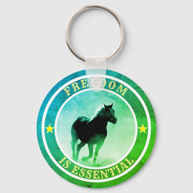 Freedom is Essential Key Ring (Front)