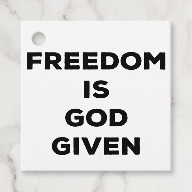 Freedom Is God Given Favour Tags (Front)