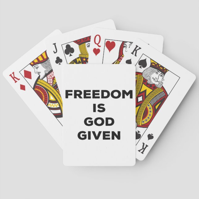 Freedom Is God Given Playing Cards (Back)