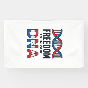 Freedom Is In Our DNA Patriotic Vector Shirt Desig Banner