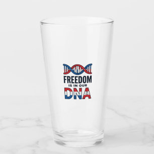 Freedom Is In Our DNA Patriotic Vector Shirt Desig Glass