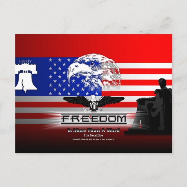 Freedom Is More Than A Word Hz Postcard (Front)