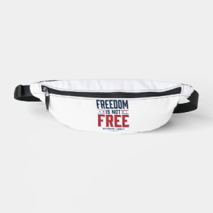Freedom Is Not Free Patriotic Vintage Shirt Design Bum Bags
