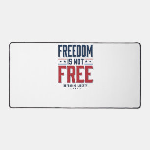 Freedom Is Not Free Patriotic Vintage Shirt Design Desk Mat