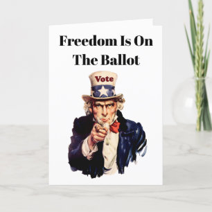 Freedom Is On The Ballot 2026 Card