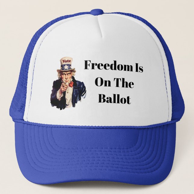 Freedom Is On The Ballot 2026 Trucker Hat (Front)