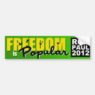 Freedom is Popular Bumper Sticker