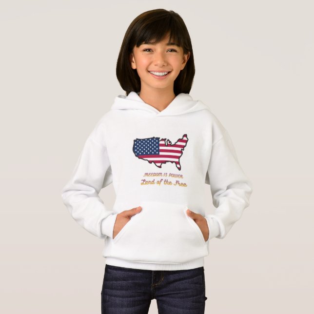 Freedom Is Power Kids Hoodie (Front Full)