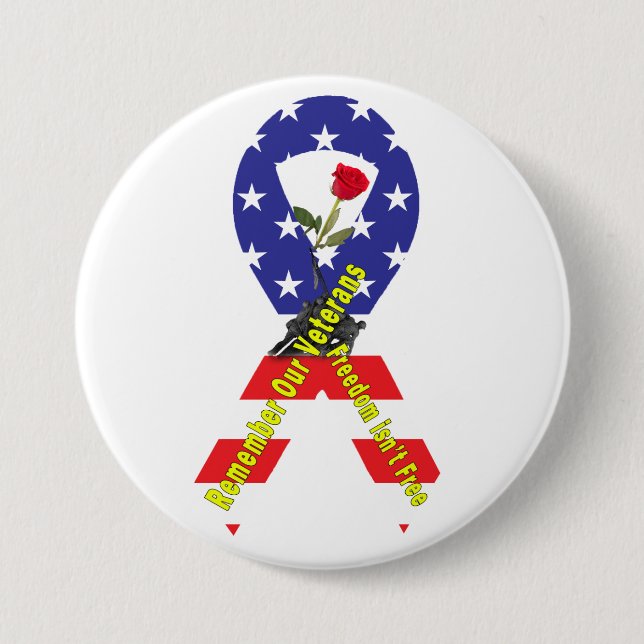 Freedom isn't Free 7.5 Cm Round Badge (Front)