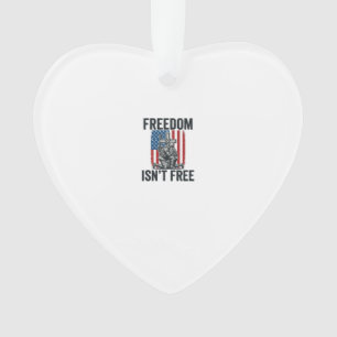 Freedom Isnt Free Patriotic Soldier Memorial Ornament