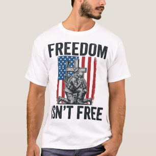Freedom Isnt Free Patriotic Soldier Memorial T-Shirt